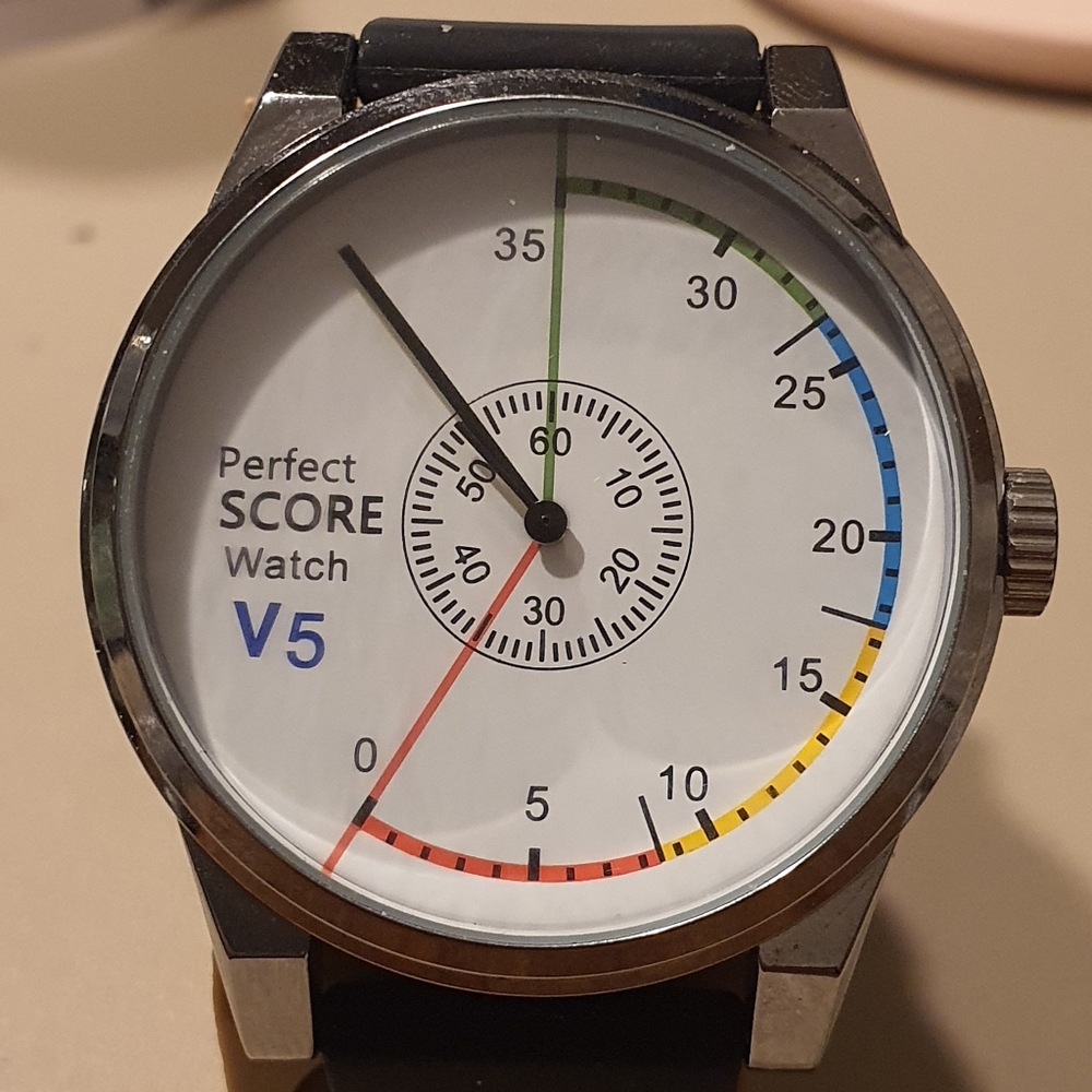 Perfect Score Watch V5 Silver/White Silicone Unisex Watch